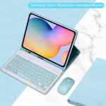 Skirtas &bdquo;Samsung Galaxy Tab A8 10.5 S6 Lite 10.4 S7 S8 11&ldquo; dėklui su &bdquo;Bluetooth&ldquo; klaviatūra ir pele su ra&scaron;iklio anga English A8 10.5in