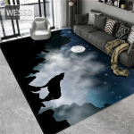 Vilko kilimas 3D gyvūnų grindų kilimėlis vonios kambariui didelis flanelinis kilimas svetainės miegamojo baldams kilimėlis poilsio kilimas prie lovos 120x160cm 1pcs