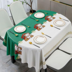 Ovalūs PVC staltiesės Augalų Gėlių Langeliai Geometriniai Vandeniui Atsparūs Aliejui Atsparūs Lengvai Valomi Kavos Valgomojo Dangtis Staltiesės Dekoras 100x160cm 1pcs