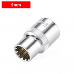 12 ta&scaron;kų lizdo antgalio lizdas, 3/8\ kvadratinis diskas, 6&ndash;24 mm chromo vanadžio plienas