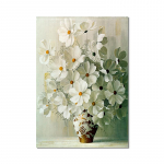 Geltonos raudonos baltos gėlės Drobės Menas Vintažinis plakatas Vaza Dekoratyviniai spaudiniai Sienų tapyba Sienų dekoravimo nuotraukos svetainei 40x60cm No Frame