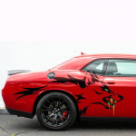 Tinka Mustang F-150 Ranger Coyote Wolf Tattoo Grunge dizaino tribal durų lovos &scaron;oninis pikapas automobilio vinilo grafinis lipdukas both sides