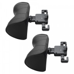 Odinė automobilio galvos atrama kaklo pagalvė reguliuojamo kampo automobilinės sėdynės galvos atramos pagalvė su kabliuku galvos skausmui mal&scaron;inti, nuo kelionės ligos 2Pcs Leather Black