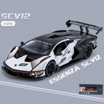 1:24 Scale Lambo SCV12 Diecast modelio automobilių žaislai, cinko lydinio i&scaron;traukiamas žaislinis automobilis su garsu ir &scaron;viesa vaikams dovanų rinkinio kopija 1/24-22x9.3x5cm
