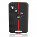 Renault Laguna Megane Scenic Clio Captur Fluence Koleos Logan Duster Sandero Twingo silikoninis automobilio rakto dėklo dangtelis juoda