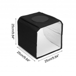25/30 cm fotostudijos &scaron;viesdėžė sulankstoma mini ne&scaron;iojama mink&scaron;tadėžė su įmontuota &scaron;viesa, 6 spalvų fonas fotografijai