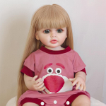 55 cm pilno silikono princesės suknelė Reborn Smile Baby Doll Kids mergaitėms Gyvybi&scaron;kai rudi plaukai Mink&scaron;tas prisilietimas Auk&scaron;tos kokybės lėlė