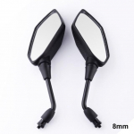 1pora motociklų priedai Moto veidrodėliai Motoroleris E -Dviračio galinio vaizdo veidrodžiai Elektromobilis Galinis I&scaron;gaubtas Veidrodis 8mm 10mm