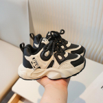 Rudens žiemos vaiki&scaron;ki sportbačiai berniukams pliu&scaron;iniai &scaron;ilti sportiniai bėgimo bateliai mergaitėms neslystantys laisvalaikio batai studentams, batai mažiems vaikams 26 juoda