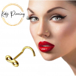 KODY PIERCING 14K vientiso geltono aukso begalinio ra&scaron;to nosies varžtas