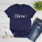 Rose Kpop mar&scaron;kinėliai Atgal į mane Mar&scaron;kinėliai Korėjos grupės mar&scaron;kinėliai Moteri&scaron;ki mar&scaron;kinėliai trumpomis rankovėmis mar&scaron;kinėliai Streetwear Top moteri&scaron;ki drabužiai L