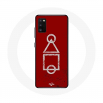 Coque pour samsung galaxy S20 plus Squid Game logo symboles cercle carre triangle Fond Rouge