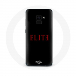 Coque pour Samsung Galaxy A8 Plus Elite Saison 5 Logo Rouge Fond Noir