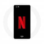Coque pour Huawei P8 Lite Netflix Logo rouge fond noir