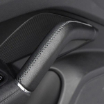 Karvės odinis durelių rankenos dangtelis, skirtas Porsche Cayenne 2011 - 2016 2vnt. Door Handle Black