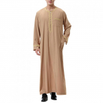 Vyri&scaron;ki musulmoni&scaron;ki mar&scaron;kiniai su ra&scaron;tu Kaftan Islamic Royalty Dubajaus chalatas O formos kaklo ilgomis rankovėmis Retro tunikos Abaya Laisvos Kandoura M