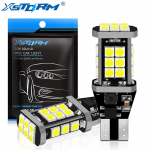 2 vnt W16W LED lemputė T15 Led Canbus OBC be klaidų 920 921 912 lemputė 3030SMD automobilio atbulinės eigos žibintų atsarginė stotelė 6000K balta DC 12V
