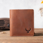 Rankų darbo pilno grūdėtumo odinė piniginė su monetų ki&scaron;enėle vyrams grynos odos, lenktos karvės odos, geriausia vyri&scaron;ka piniginė ruda