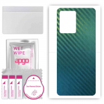 apgo Protective Skin Sticker for the back compatible with ZTE S30, Wrap Film, Foil, Vinyl - Pattern Carbon Chameleon CAKA1