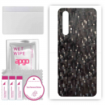 apgo Protective Skin Sticker for the back compatible with Realme X50 5G (China), Wrap Film, Foil, Vinyl - Pattern Carbon Black Pixel