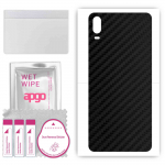 apgo Protective Skin Sticker for the back compatible with TCL A2X, Wrap Film, Foil, Vinyl - Pattern Carbon Black