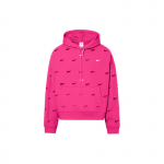 Nike X Jacquemus bendro prekės ženklo SS24 vientisos spalvos tu&scaron;čiaviduris storas vilnos laisvas ilgomis rankovėmis gobtuvas Unisex gobtuvas arbūzo raudonumo FJ3482-653 L