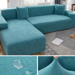 Neper&scaron;lampami žakardo sofos užvalkalai Elastingi kampai 1/2/3/4 sėdynės Tvirtas sofos užvalkalas L formos sofos dangtelio apsauginiai užvalkalai 3 SEAT (190-230CM)