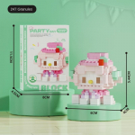 Party Animal Micro Diamond Statybiniai blokeliai Kūrybi&scaron;ki lavinamieji žaislai mergaitėms 6/7/8/10 metų dovanos Little mouse-247Pcs