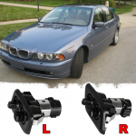 2vnt kairiojo de&scaron;iniojo priekinių žibintų apiplovimo antgalis 61678360662 BMW 5 serijos E39 525i 525iT 528i 528iT 530i 540i 540iT M5 61678360661