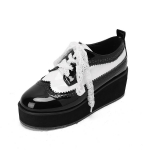 Moteri&scaron;kos lakinės odos Oxfords Derby Batai Platformos Brogues Wingtips Batai 38
