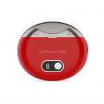 Automatinė elektrinė nagų kirpimo ma&scaron;inėlė su LCD skaitmeniniu ekranu 3 greičių reguliuojama nagų kirpimo ma&scaron;inėlė su LED lempute įkraunama elektrine nagų kirpimo ma&scaron;inėle raudona