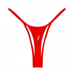 Moteri&scaron;ka G-styginė, blizgus trikampis, vientisos spalvos elastingas mink&scaron;tas reguliuojamas dirželis su viduriu juosmens L