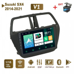 Android Car Radio Stereo, skirtas Suzuki SX4 2014-2021 GPS Navigation 2DIN 4 Core Multimedia Player Autoradio 1+16GB