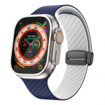 Anglies pluo&scaron;to ra&scaron;to laikrodžio apyrankė, skirta Apple Watch - Dviejų spalvų magnetinė sagtis suasmeninta rie&scaron;o laikrodžio dirželis, atsparus vandeniui, skirtas iWatch 9/8/6/5/4/3/2/1/se 38/40/41mm Silver Buckle