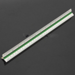 30cm/12 Trikampė Aliuminio Tri Skalės Metalinė Liniuotė Architektų Inžinierių Taisyklės MIT