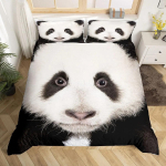 Panda Tigras Patalynės Komplektas 3D Spausdintas Gyvūnų Antklodės Užvalkalas Viengulis Dvigulis Karalienės Karali&scaron;ko Dydžio Dvigulis JK Super Karali&scaron;ko Dydžio Dydžiai Patalynė Pagalvės Užvalkalas 135x200cm 2pcs smėlis
