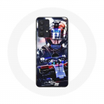 Coque Maniacase pour Samsung Galaxy A32 4G Formule 1 Pierre Gasly Pilote automobile F1 Rouge Bleu