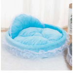 Creative Dog Kennel Pet Bowknot Lace Princess Lova Ovali Princess Kennel Pet Dog Dog pilka