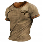 Vintažiniai vyri&scaron;ki mar&scaron;kinėliai Yellowstone Graphic Print mar&scaron;kinėliai Vasaros mados &bdquo;O Neck Tee&ldquo; megztinis &bdquo;Harajuku&ldquo; dideli vyri&scaron;ki drabužiai S