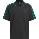 Adidas Originals SS24 Rolling Links serijos logotipas Sportinis laisvalaikio megztinis trumpomis rankovėmis Polo mar&scaron;kinėlis Vyri&scaron;ki Polo mar&scaron;kinėliai Juodas JE6721 XS