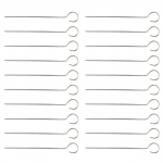 50 vnt. nerūdijančio plieno žąsies uodegos adatos, grilio ie&scaron;meliai, mėsos kepsnių priedai BBQ lazdelėms kepimui sidabras