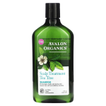Avalon Organics, &Scaron;ampūnas, Galvos odos priežiūros priemonė, Arbatmedis, 11 fl oz (325 ml) green