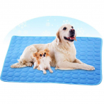 &Scaron;unų vėsinimo kilimėlis i&scaron; ledo &scaron;ilko &scaron;altas naminių gyvūnėlių padėklas kar&scaron;tam vasaros orui, idealiai tinka namams ir