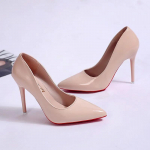 Auk&scaron;tos Kokybės Moteri&scaron;ki Batai Seklūs Moteri&scaron;ki Auk&scaron;takulniai Mada Vienspalviai Vakarėlių Auk&scaron;takulniai Moterims Seksualūs Smailianosiai Kulnai Moterims Zapatos 34 abrikosas