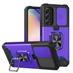 &Scaron;arvai atsparus smūgiams dėklas, skirtas Samsung Galaxy S25 Ultra Plus S24FE A16 A06 A55 žiedinis stovas, stumdomas fotoaparato objektyvas, kortelės Solt piniginės dangtelis For Samsung S25 žalia