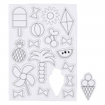 Figurines magn&eacute;tiques - Et&eacute; - 18 pcs - Plastique - R&eacute;sine - Motifs imprim&eacute;s