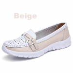 Natūralios odos vasariniai moteri&scaron;ki batai Rankų darbo plok&scaron;čiapadžiai Laisvalaikio batai Moterims Užsegami batai Baleto plok&scaron;čiapadžiai moteri&scaron;ki batai 35 smėlis