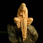 Namų dekoravimo aksesuarai Medžio drožyba Wuxiang Budos ornamentas Kūrybingi drožinėti Zen ornamentai 1 vnt.