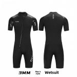 Naujas 3 mm unisex trumpomis rankovėmis nardymo kostiumas - storas, &scaron;iltas ir atsparus &scaron;alčiui, skirtas banglenčių sportui ir apsaugai nuo medūzų 2XL
