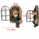 Derva Nyk&scaron;tukas Su Balta Barzda Figūrėlė Sodo Dekoracijai Scenos Kūrimo Rekvizitas Dekoratyvinis Papuo&scaron;alas Window dwarf W24